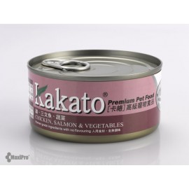 Kakato 雞 + 三文魚 + 蔬菜 170g（1罐）
